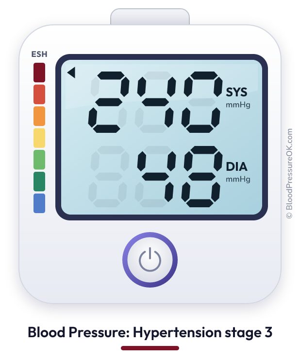 Blood pressure 240 over 48 on the blood pressure monitor